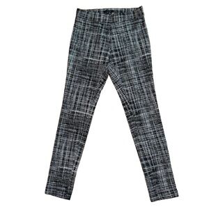 Theory Women's Black and White Patterned Pants/Leggings
Size S Petite